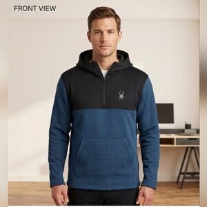 NWT Spyder Fleece Lined Quarter Zip Hoodie